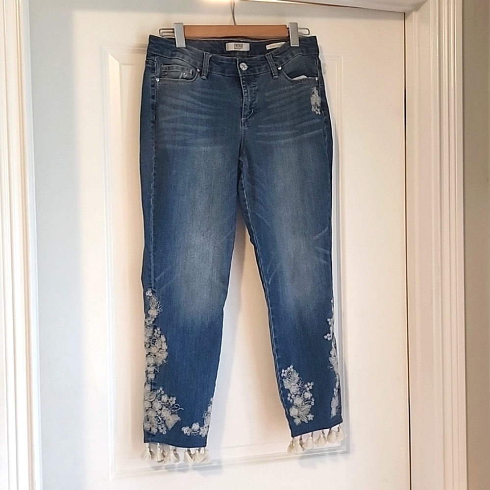 Vintage America Blues Boho Capri Jeans